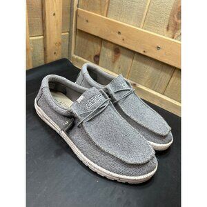 Hey Dude Wally Sox Mens Casual Shoes US 11 Gray Lightweight Breathable Slip-On